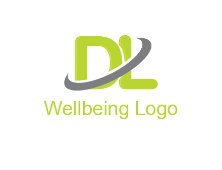 Swoosh around Letters DL logo