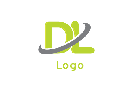 Swoosh around Letters DL logo