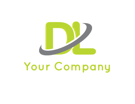 Swoosh around Letters DL logo
