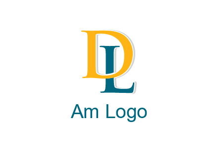 letter L behind letter D