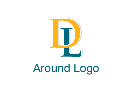 letter L behind letter D