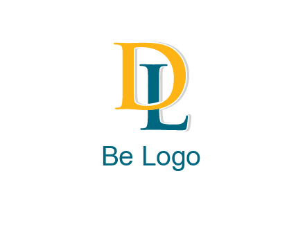 letter L behind letter D