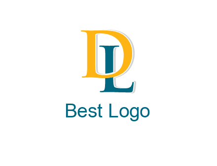 letter L behind letter D