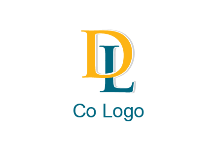 letter L behind letter D