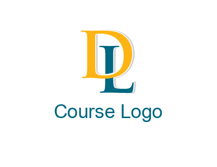 letter L behind letter D