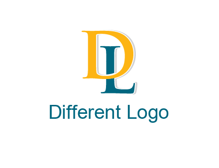 letter L behind letter D