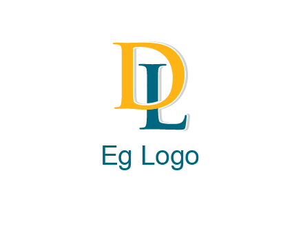 letter L behind letter D
