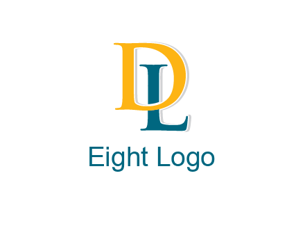 letter L behind letter D