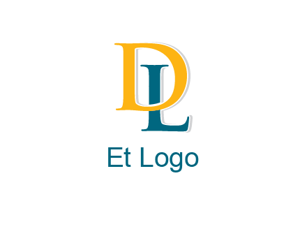 letter L behind letter D