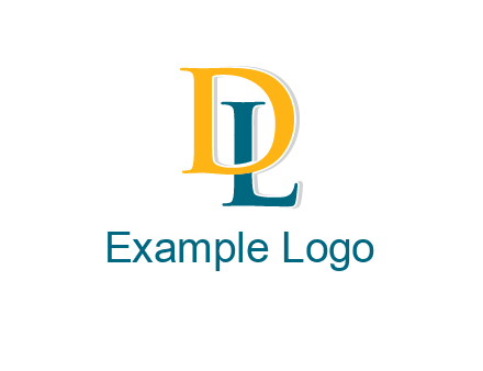 letter L behind letter D