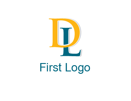 letter L behind letter D