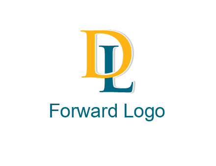 letter L behind letter D