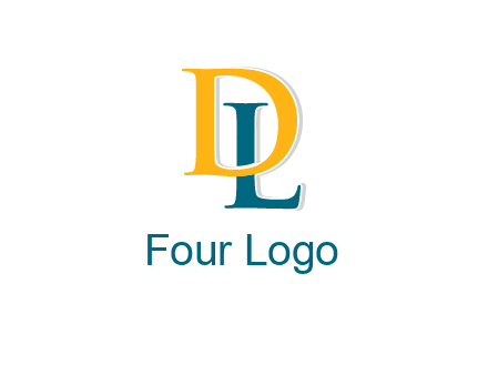 letter L behind letter D