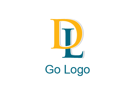 letter L behind letter D