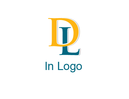 letter L behind letter D