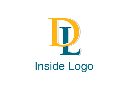 letter L behind letter D