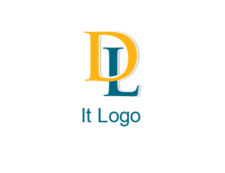 letter L behind letter D