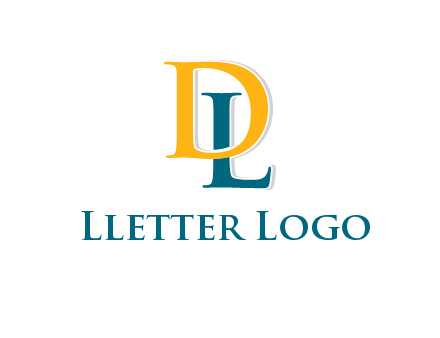 letter L behind letter D