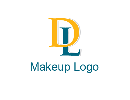 letter L behind letter D