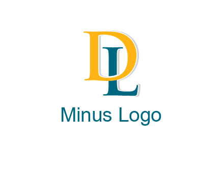 letter L behind letter D