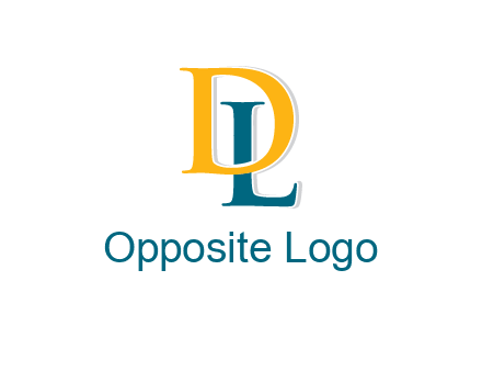 letter L behind letter D