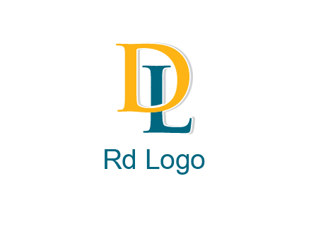 letter L behind letter D