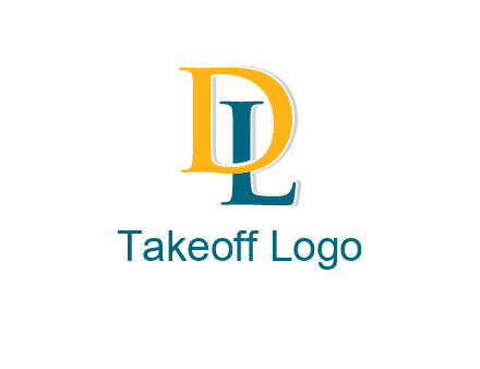 letter L behind letter D
