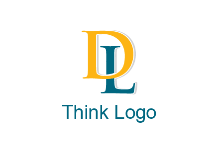 letter L behind letter D