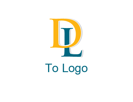 letter L behind letter D