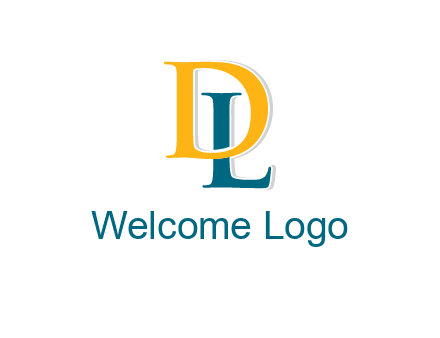 letter L behind letter D