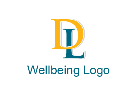 letter L behind letter D