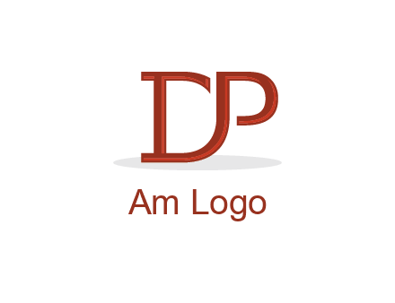 letter D joined with letter P