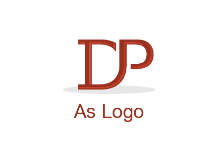 letter D joined with letter P
