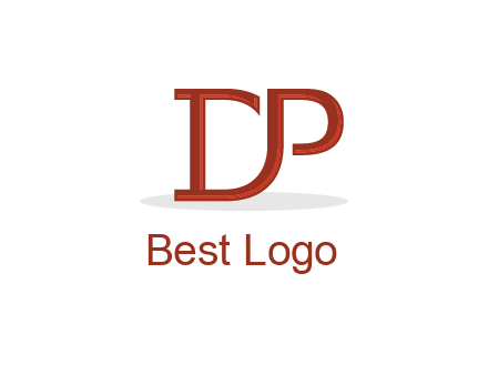 letter D joined with letter P