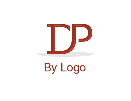 letter D joined with letter P