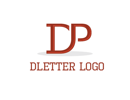 letter D joined with letter P