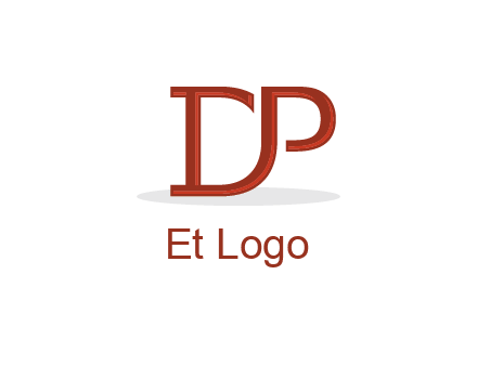 letter D joined with letter P