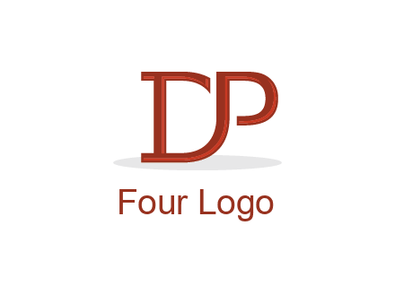 letter D joined with letter P
