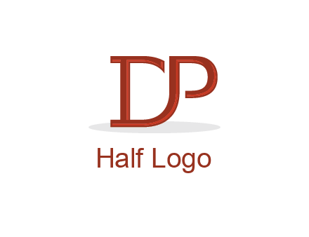 letter D joined with letter P