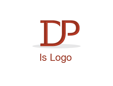 letter D joined with letter P