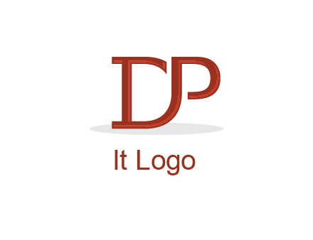 letter D joined with letter P