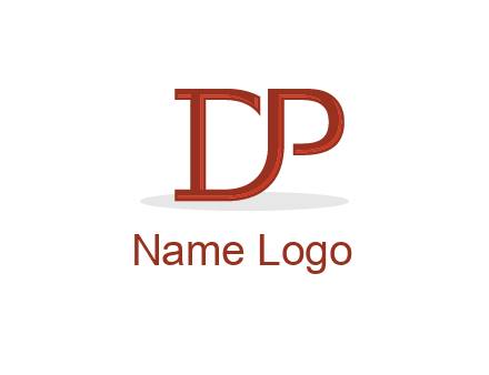 letter D joined with letter P