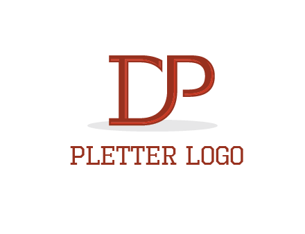 letter D joined with letter P