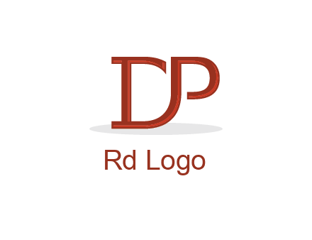 letter D joined with letter P