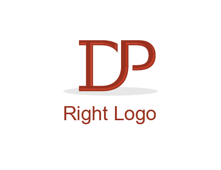 letter D joined with letter P