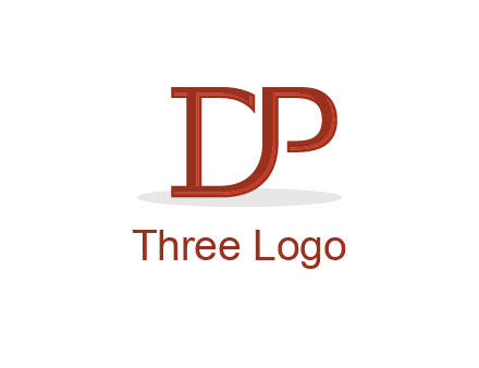 letter D joined with letter P