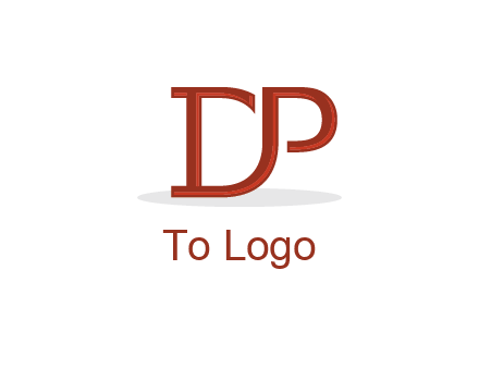 letter D joined with letter P