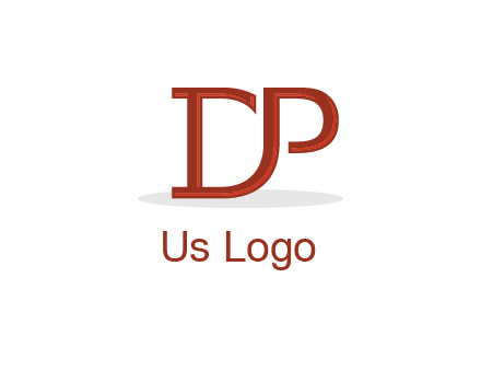 letter D joined with letter P