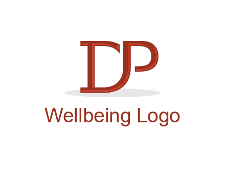 letter D joined with letter P