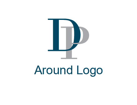 letter D intertwining with letter P